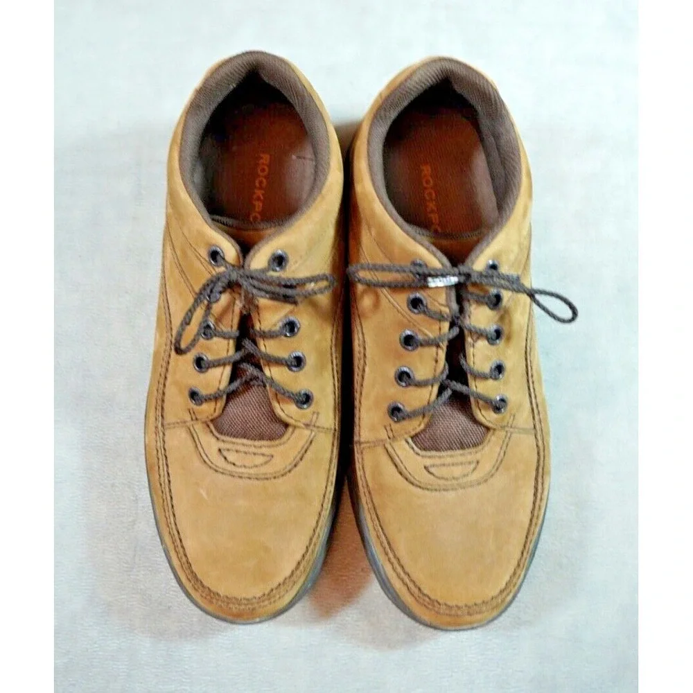 Rockport Brown Leather Comfort Walking‎ Shoe Oxford Mens 8.5 WWT17M Comfort Shoe